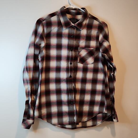 Pendleton Flannel Shirt Women's Size Medium Gray/Black/White EUC VERY NICE!! - Picture 3 of 11